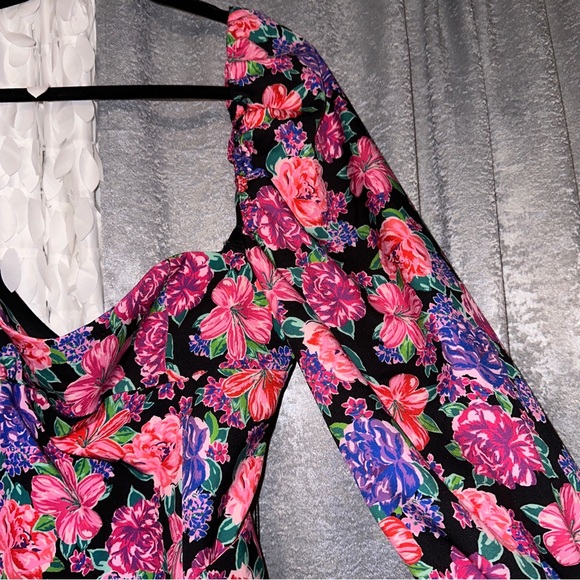 NWT ZARA FLORAL PRINT DRESS WITH BELT MED - Picture 7 of 8